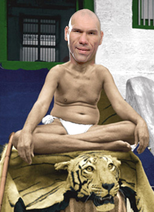 Мини-Валуев медитирует